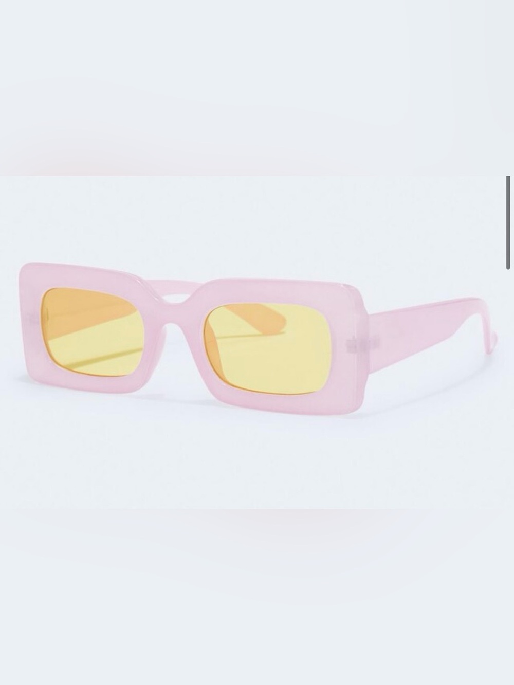 Aeropostale Retro 90s-inspired thick, chunky rectangular Pink Sunglasses